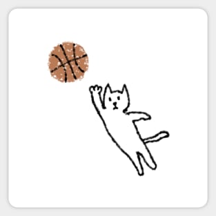 cat, I CAN DUNK Sticker